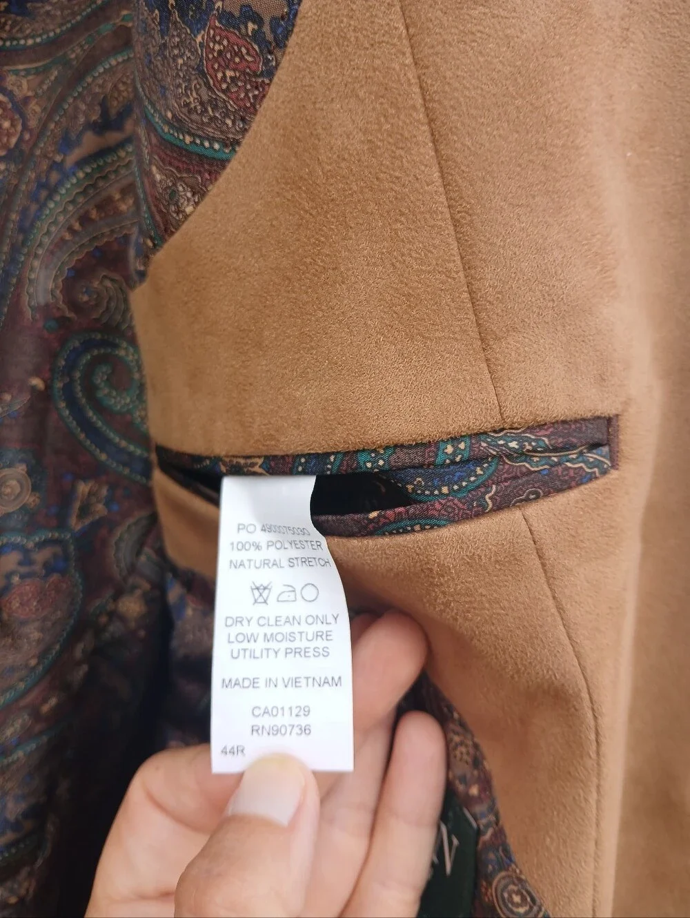 Lauren Ralph Lauren Faux Suede Sport Coat 44R - Picture 4 of 7